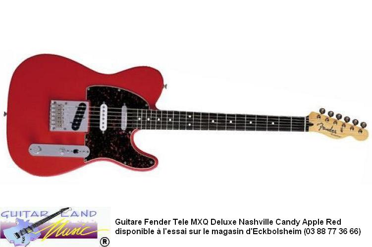 Guitare Fender MXQ Tele Deluxe Nashville Candy Apple Red